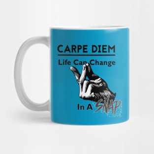 Carpe Diem (black & white) Mug